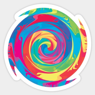 Rainbow Spiral 4 Sticker